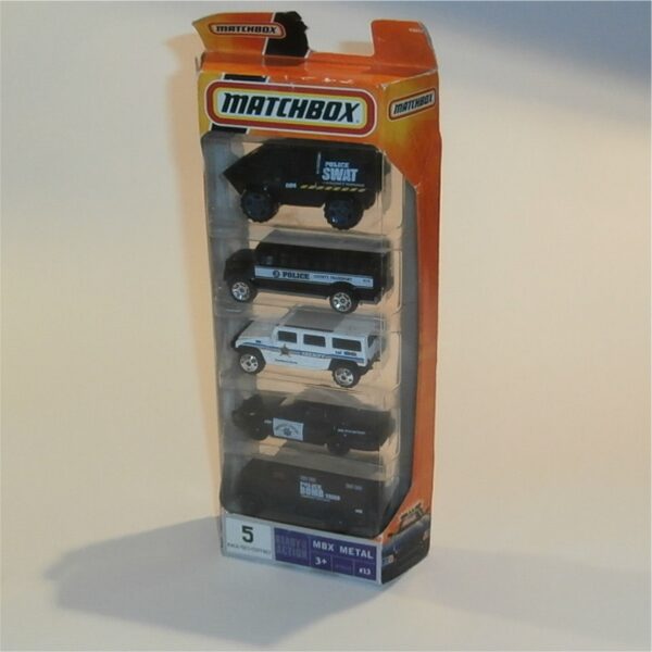 Matchbox Mattel MBX Metal 13 Police Squad 5 Pack - Image 3