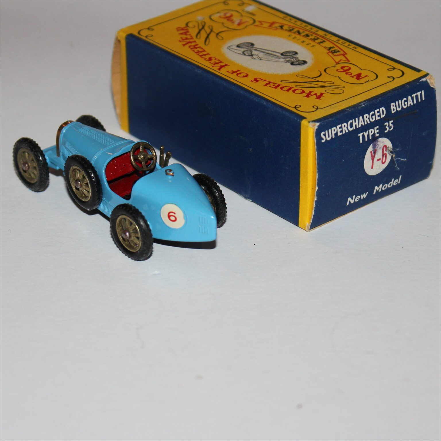 Matchbox Lesney Yesteryear 6b Bugatti Supercharged Type 35 Mint Boxed
