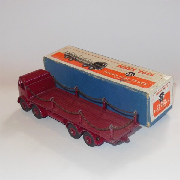 Dinky Toys 505 Foden Flat Truck with Chains Red c1950