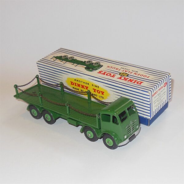 Dinky Toys 905 Foden Flat Truck with Chains Green c1957 - Image 2