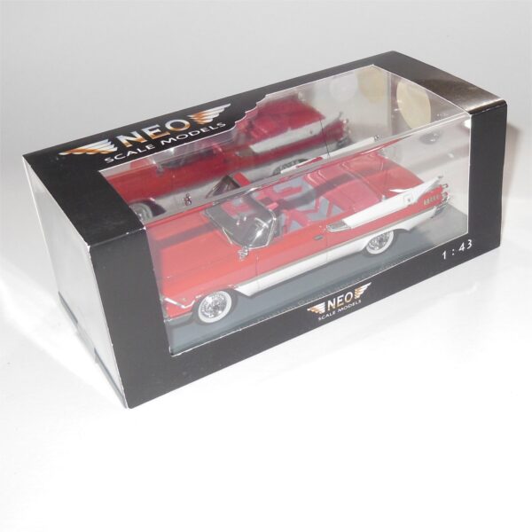 Neo Model 44091 Dodge Custom Royal Lancer Convertible Red White - Image 4