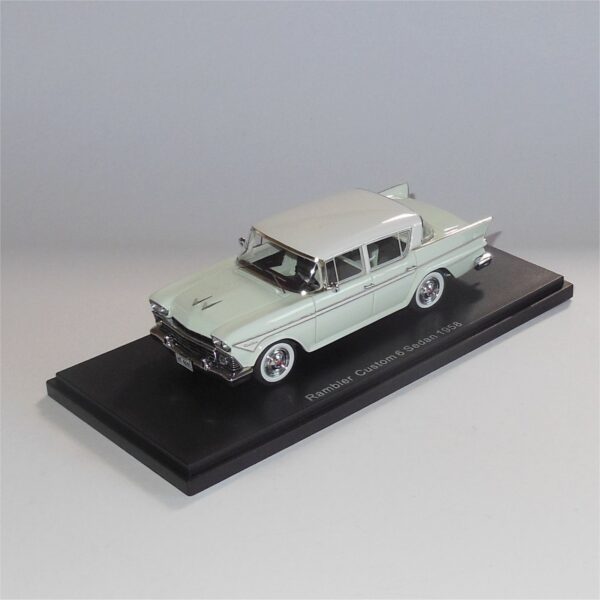 Neo Model 44665 Rambler Custom6 Sedan 1958 White-Pale Green