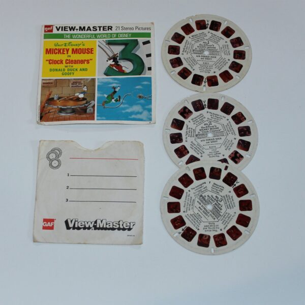 View-Master B551 Mickey Mouse Clock Cleaners 3 Reel Set