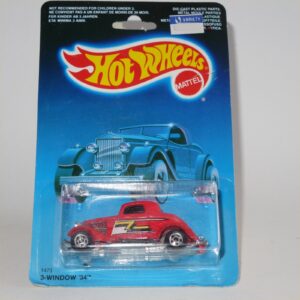 Hotwheels 1987 3-Window '34 Ford Coupe #1473 MoC