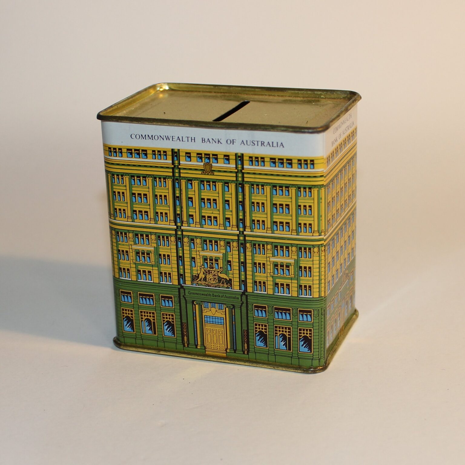 Commonwealth Bank of Australia Money Box Savings Tin Antique Toy World