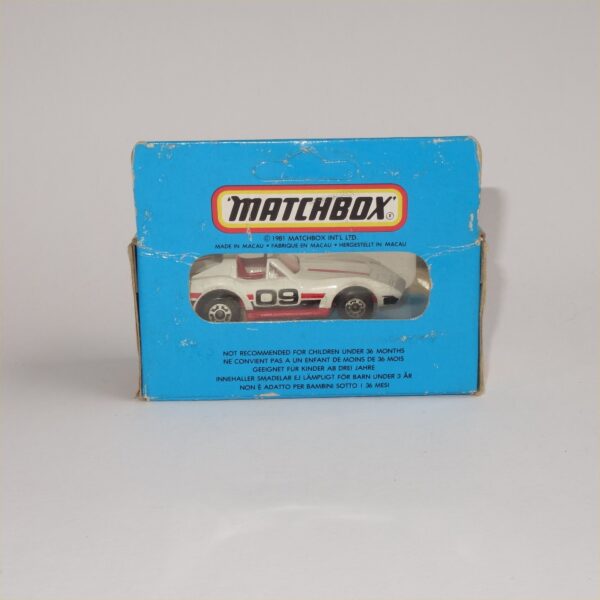 Matchbox Issued 1981  #MB62 Chevrolet Corvette T Top White - Image 2