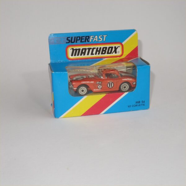 Matchbox Issued 1986 #MB62 Chevrolet Corvette T Top Orange