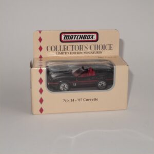 Matchbox Collectors Choice No 14 1987 Chevrolet Corvette Open Top Black