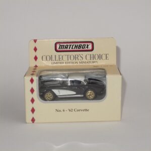 Matchbox Collectors Choice No 6 1962 Chevrolet Corvette Closed Top Black