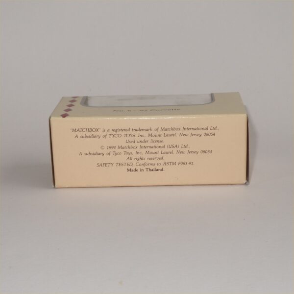 Matchbox Collectors Choice No 6 1962 Chevrolet Corvette Closed Top Black - Image 4