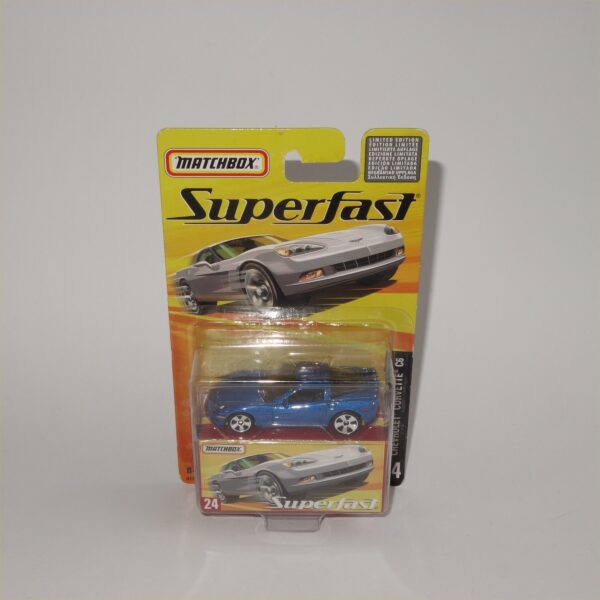 Matchbox Superfast No 24 C6 Chevrolet Corvette Closed Top Blue - Image 2