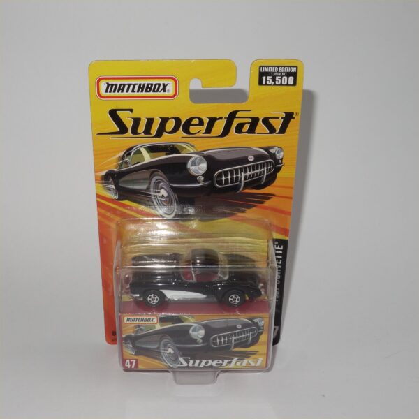 Matchbox Superfast No 47 1957 Chevrolet Corvette Closed Top Black - Image 2