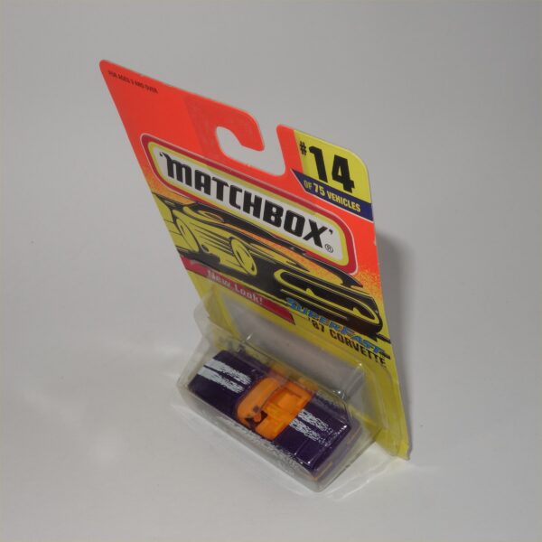 Matchbox Superfast No 14 1987 Chevrolet Corvette Open Top Purple - Image 3