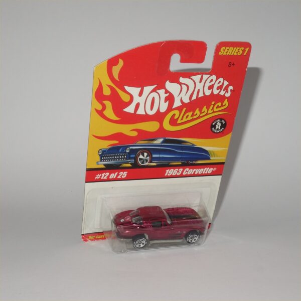Hot Wheels No 12 of 25 Classic 63 Chevrolet Corvette Closed Top Purple - Image 2