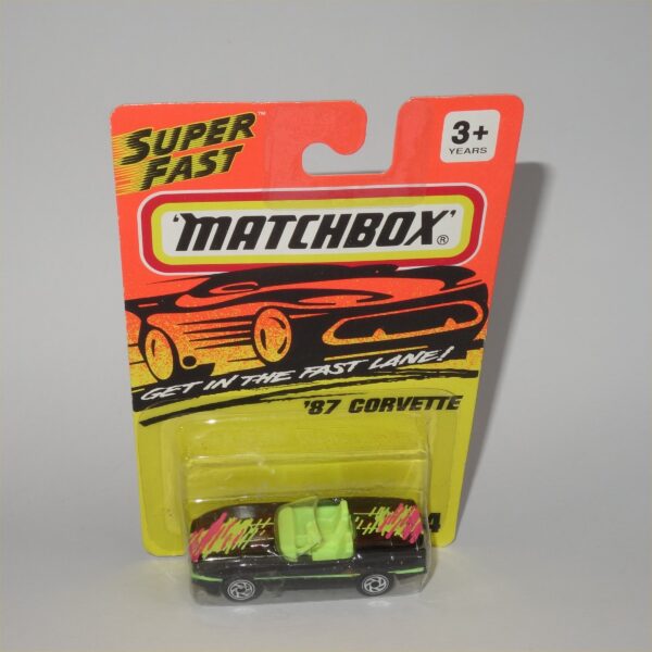 Matchbox Superfast No 14 1987 Chevrolet Corvette Open Top Black