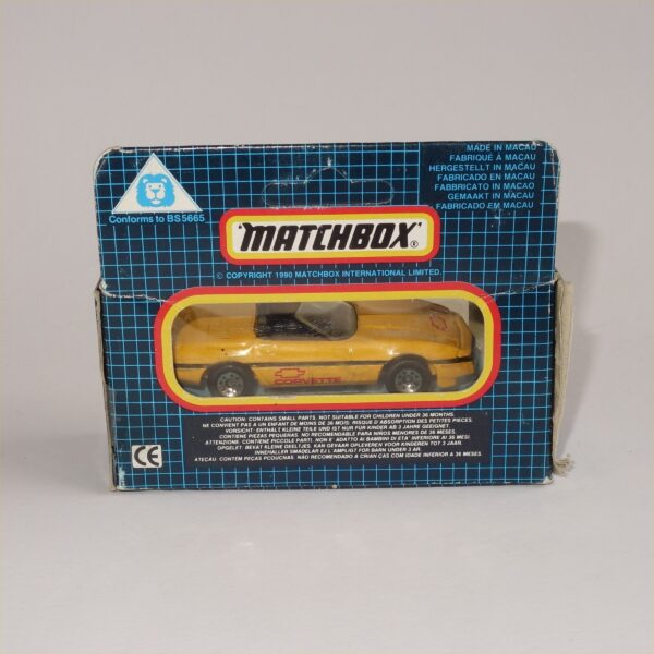Matchbox 1987 Chevrolet Corvette Open Top Yellow - Image 2