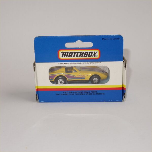 Matchbox Issued 1991 No #28 Chevrolet Corvette T Top Yellow - Image 2