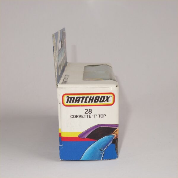 Matchbox Issued 1991 No #28 Chevrolet Corvette T Top Yellow - Image 4