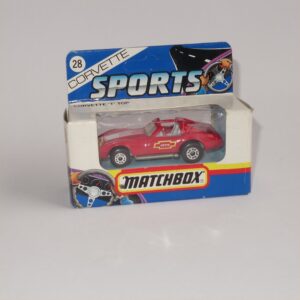 Matchbox Issued 1991 No #28 Chevrolet Corvette T Top Red