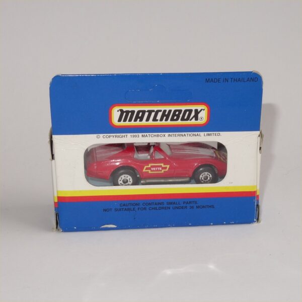 Matchbox Issued 1991 No #28 Chevrolet Corvette T Top Red - Image 2