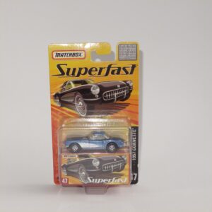 Matchbox Superfast No 47 1957 Chevrolet Corvette Closed Top Blue