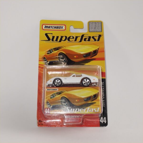 Matchbox Superfast No 44 1976 Chevrolet Corvette Open Top White - Image 2