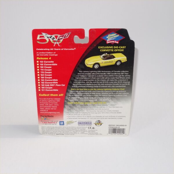 Johnny Lightning 1999 Chevrolet Corvette Navy Blue Metallic Hard Top #44 of 50