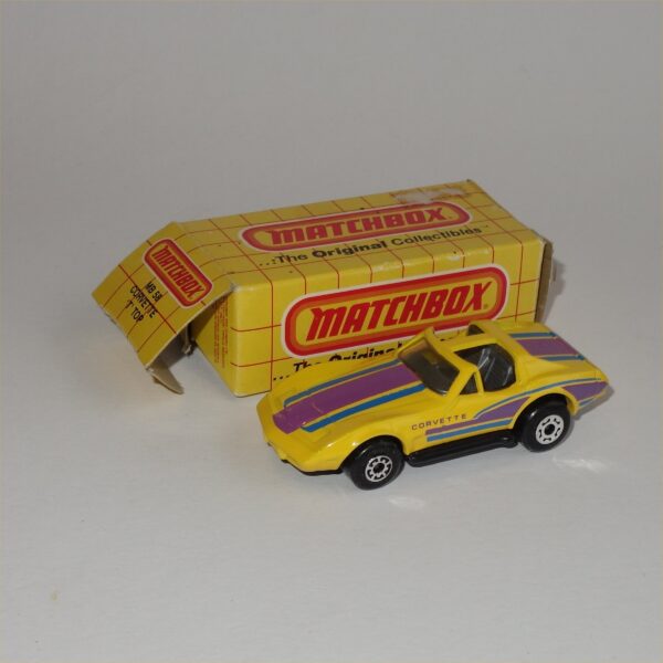 Matchbox #MB58 Chevrolet Corvette "T" Top Yellow - Image 9