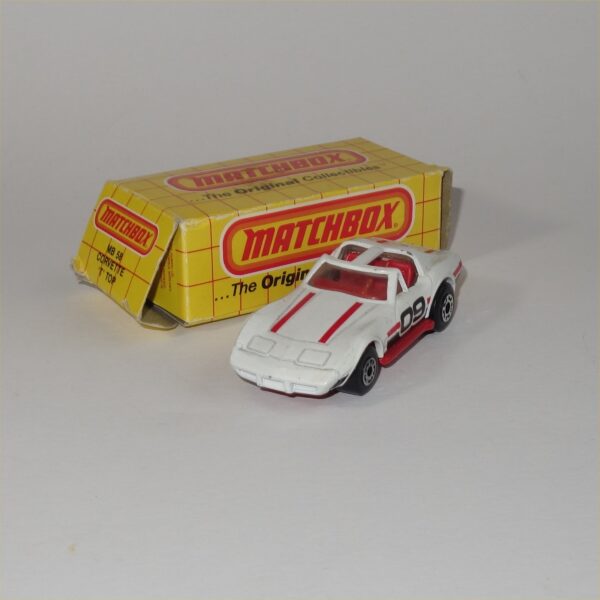 Matchbox #MB58 Chevrolet Corvette "T" Top White