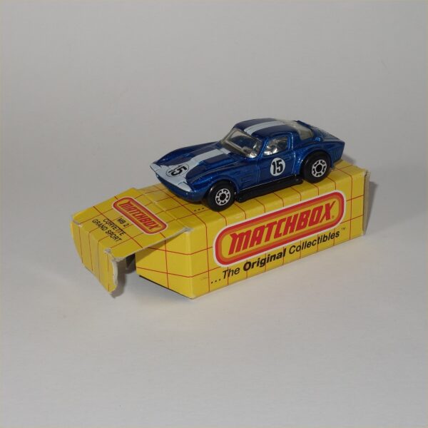 Matchbox #MB2 Chevrolet Corvette Grand Sport Blue