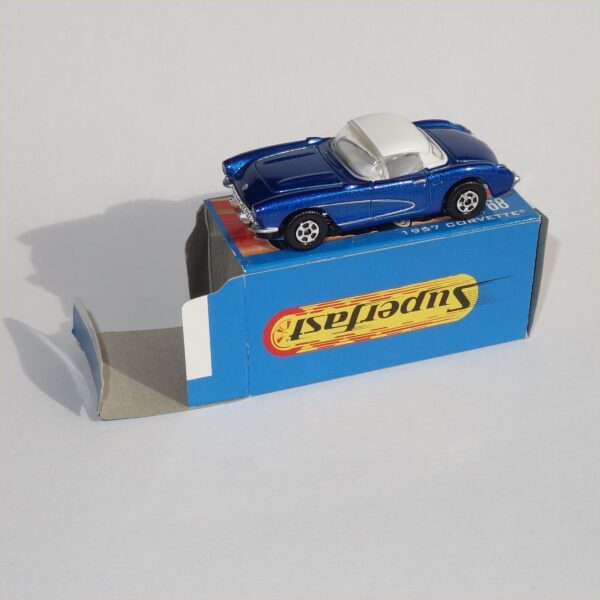 Matchbox Superfast #68 1957 Chevrolet Corvette Hard Top Blue