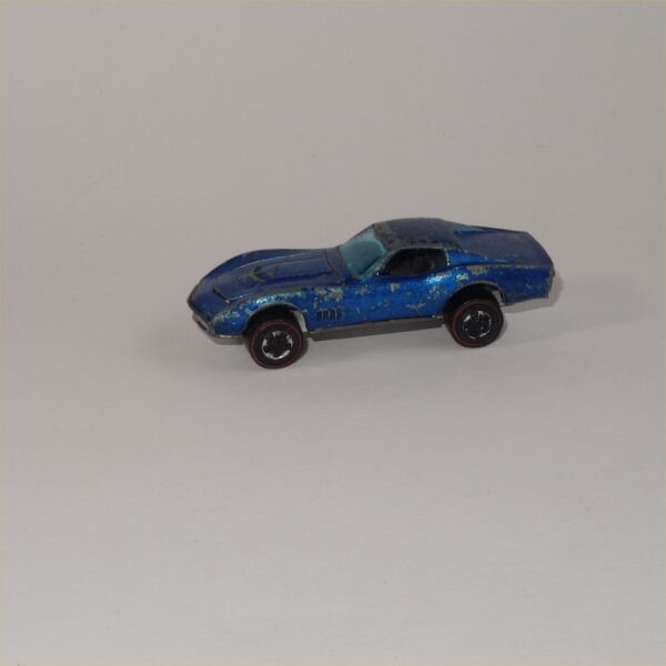 Hot Wheels Custom Corvette 1967 Original Redline Spectra Flame Blue - Image 8