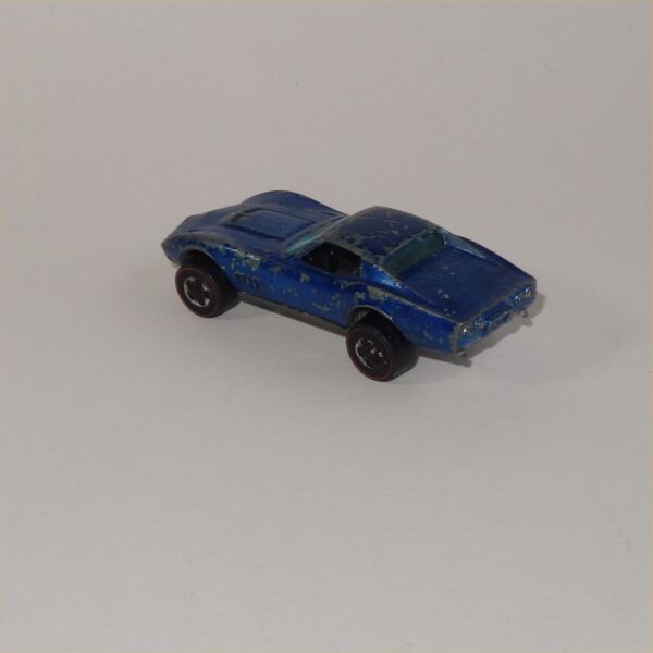 Hot Wheels Custom Corvette 1967 Original Redline Spectra Flame Blue - Image 4