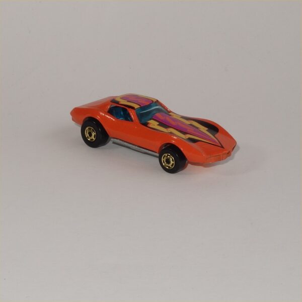 Hot Wheels Flying Colors Corvette Stingray Orange 1980 Gold Wheels