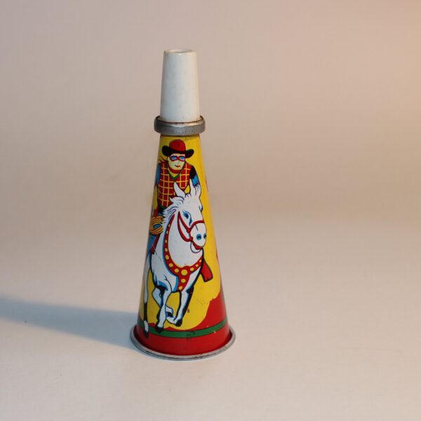 Vintage Japan Hooter Whistle Party Favour Show Bag Cowboy Image