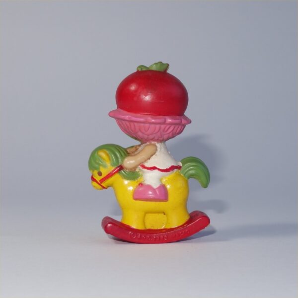Strawberry Shortcake 1982 Cherry Cuddler on a Rocking Horse PVC Figurine - Image 3