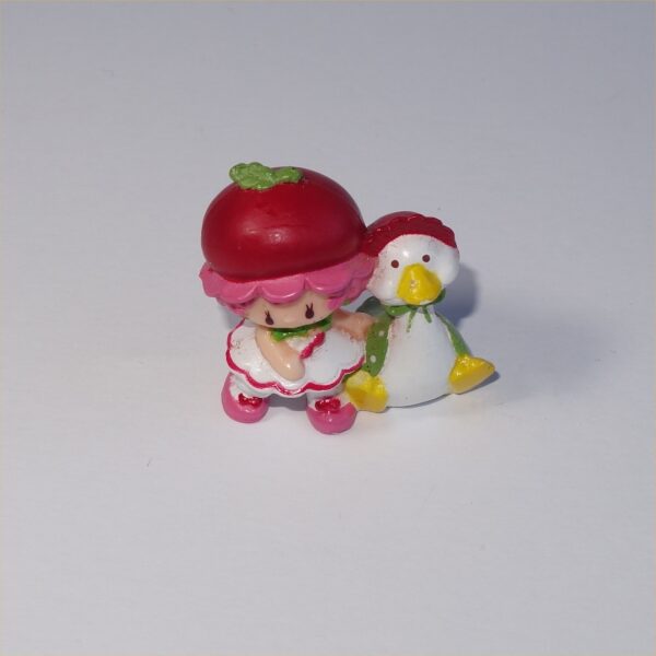 Strawberry Shortcake 1982 Cherry Cuddler with Gooseberry Gander PVC Figurine