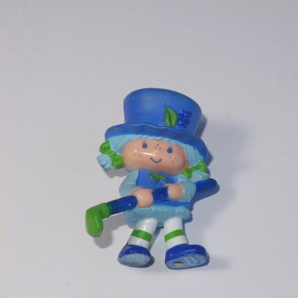Strawberry Shortcake 1981 Blueberry Muffin with a Garden Hoe PVC Figurine - Image 3