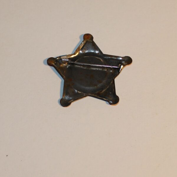 Vintage Japan Lapel Pin Badge Party Favour Show Bag Cowboy Deputy Sheriff Star Image - Image 3