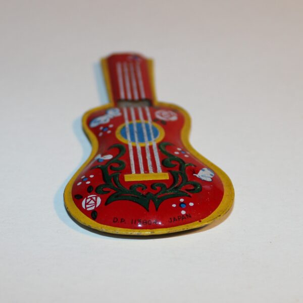 Vintage Japan Tin Whistle Party Favour Show Bag Guitar Shape - Image 2