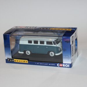 Vanguards 1:43 Volkswagen VW Type 2 Camper Sea Blue Cumulus White VA08102