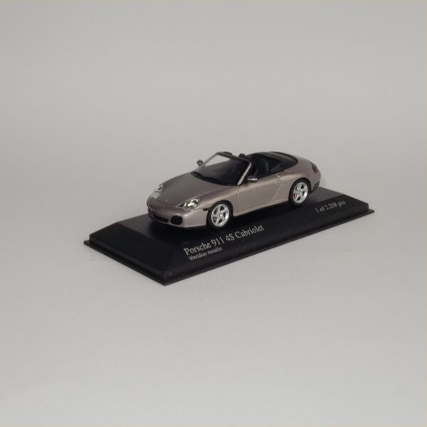 Minichamps 2003 Porsche 911 4S Cabriolet Grey Metallic - Image 3