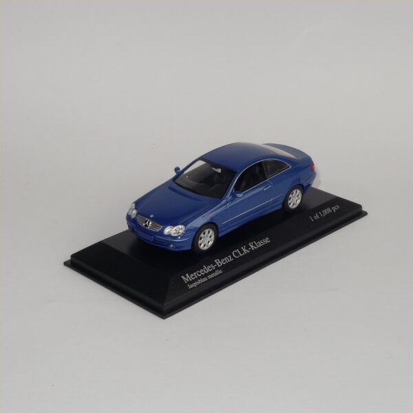 Minichamps 2002 Mercedes Benz CLK Class Coupe Blue Metallic - Image 3