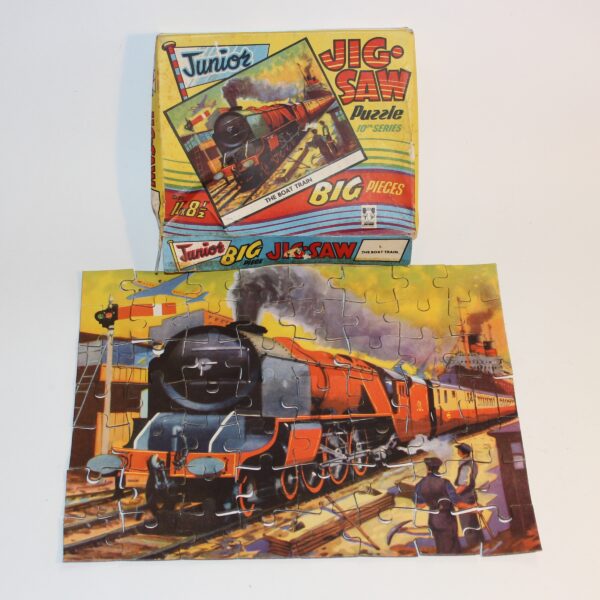 1960's Tower Press Junior Jigsaw The Boat Train Child's Large Pieces