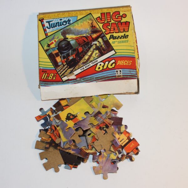 1960's Tower Press Junior Jigsaw The Boat Train Child's Large Pieces