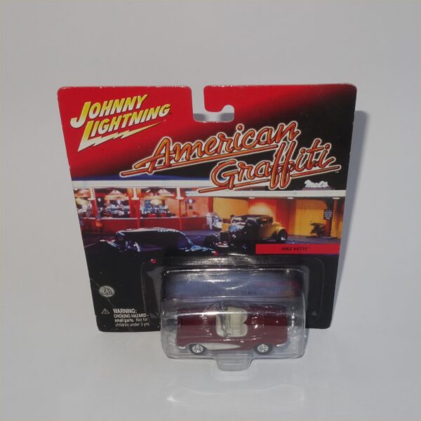 Johnny Lightning American Graffiti 1962 Chevrolet Corvette Brown Open Top - Image 3