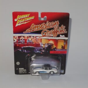 Johnny Lightning American Graffiti 1957 Chevrolet Corvette White Closed Top