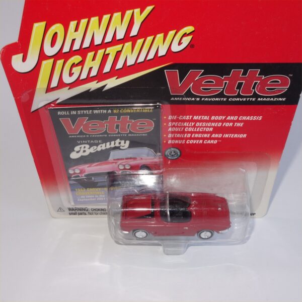 Johnny Lightning 1962 Chevrolet Corvette Vintage Beauty Red Open Top