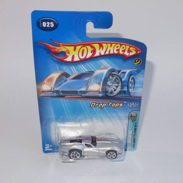 Hotwheels 2005 Drop Tops Chevrolet Corvette 1963 Silver