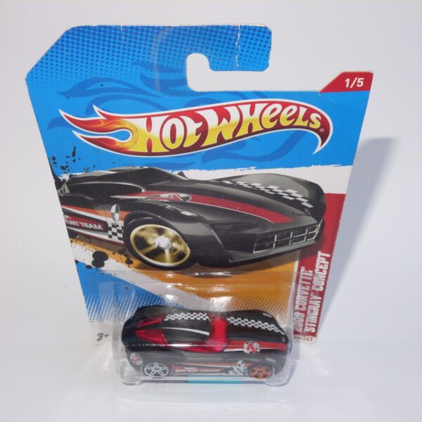 Hotwheels 2012 Thrill Racers Chevrolet Corvette  2009 Stingray Concept Black - Image 3